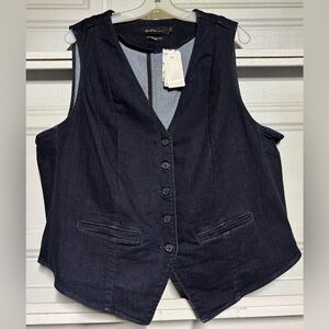 Studio torrid,Women's Navy Button Down Vest